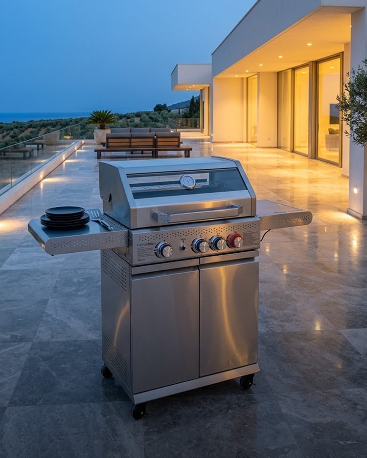 BBQ ΥΓΡΑΕΡΙΟΥ VIEW 2+1 INOX 9.5kW